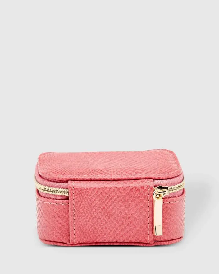 LOUENHIDE Suzie Lizard Jewellery Box - Dark Blush