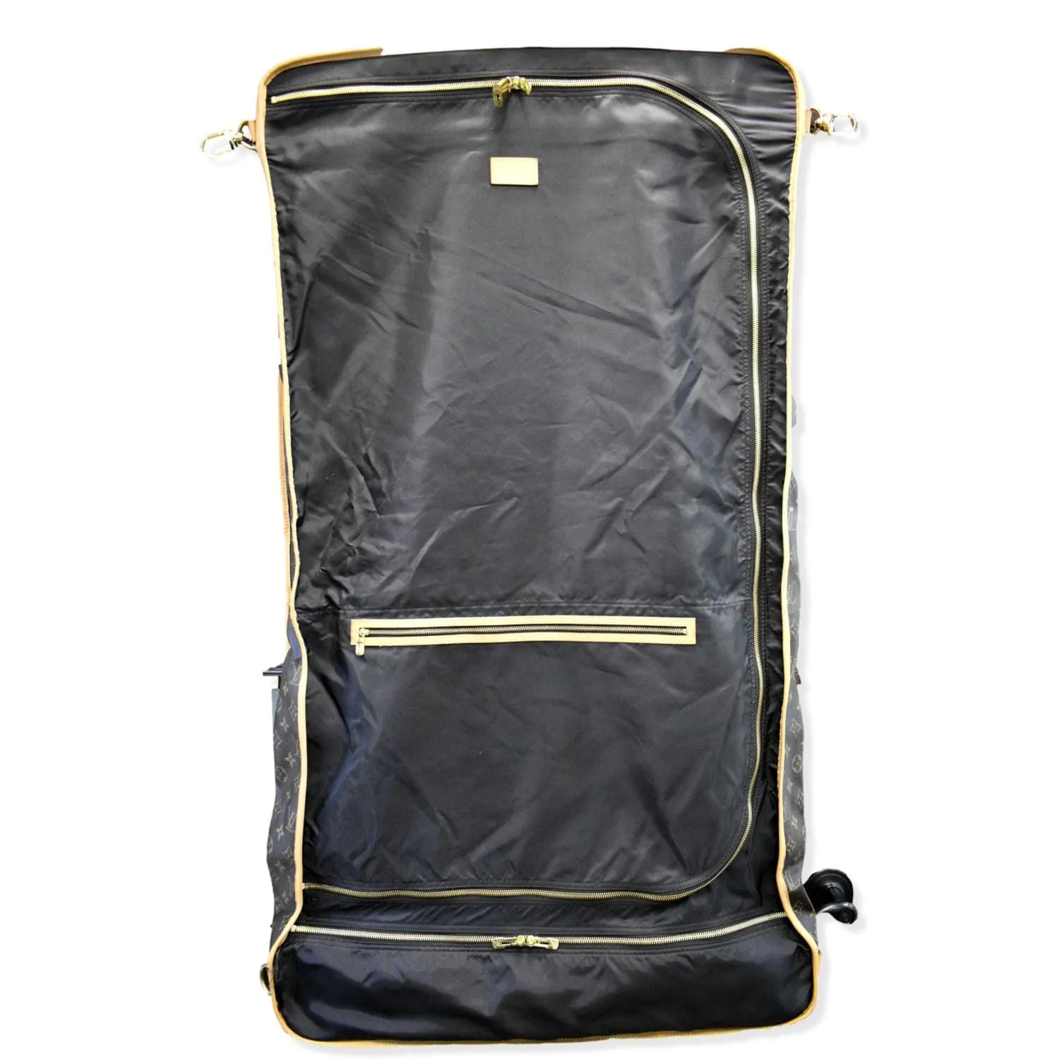 LOUIS VUITTON 3 Hangers Monogram Canvas Garment Bag Brown