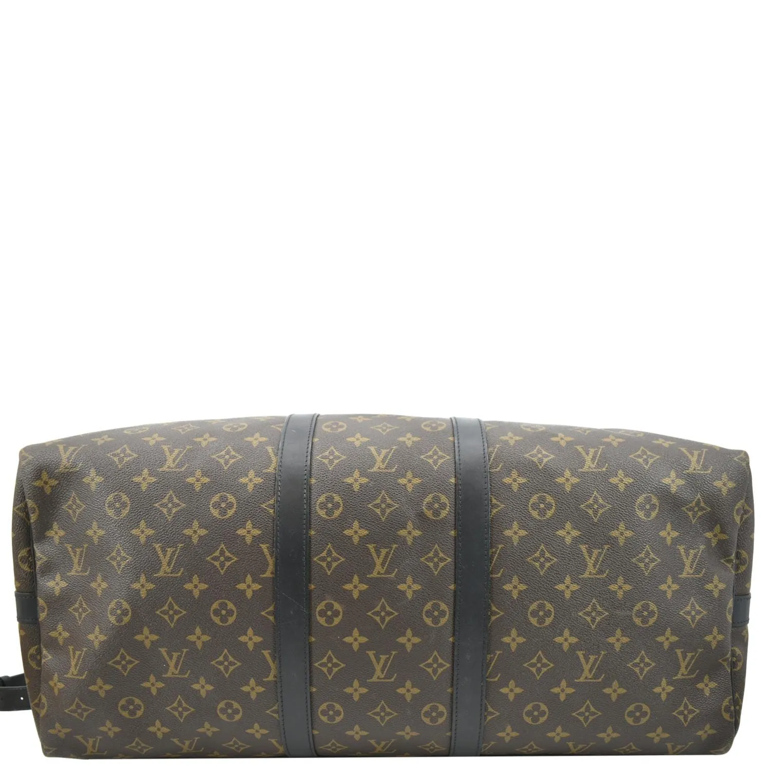 LOUIS VUITTON Keepall Bandouliere 55 Monogram Macassar Travel Bag Brown