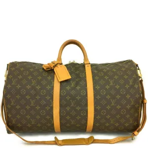 Louis Vuitton Monogram Keepall Bandouliere 55 Boston Hand Bag
