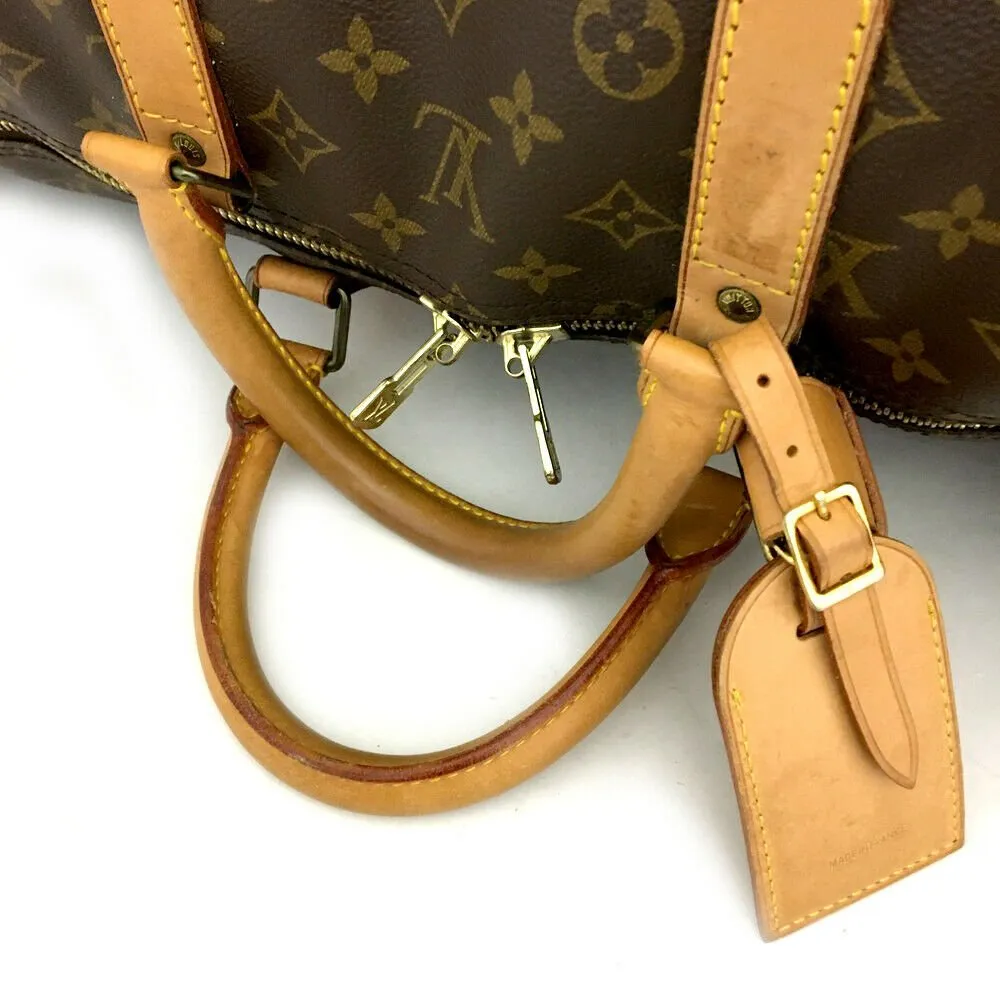 Louis Vuitton Monogram Keepall Bandouliere 55 Boston Hand Bag