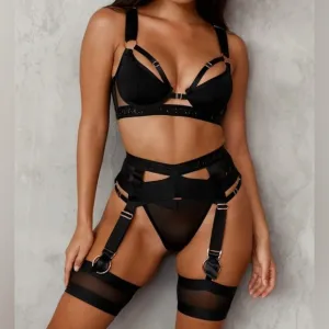 Lounge Underwear Venus Intimates Set Black