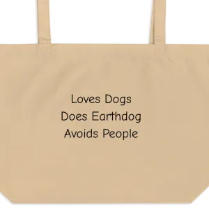 Loves Dogs, Does Earthdog X-Large Tote/ Shopping Bags