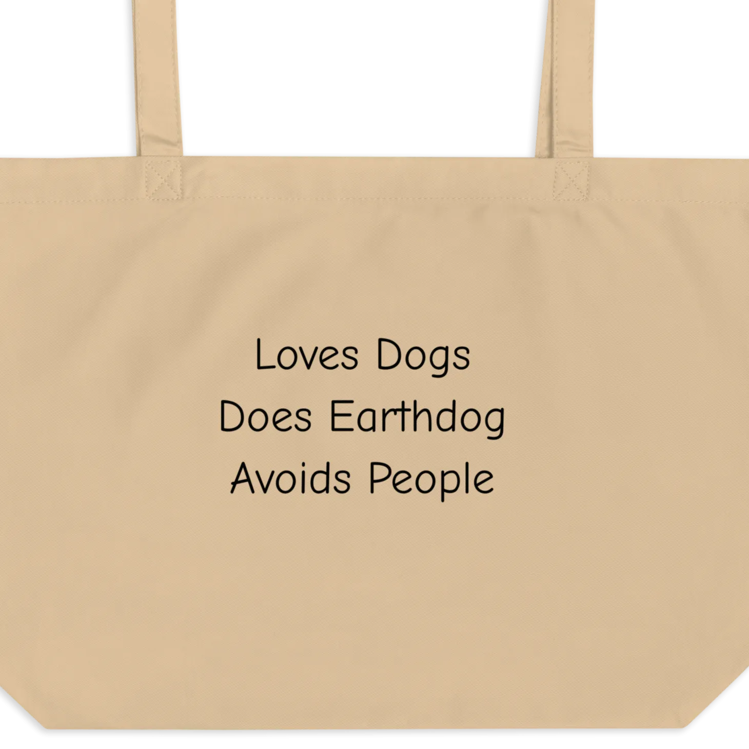 Loves Dogs, Does Earthdog X-Large Tote/ Shopping Bags