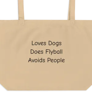 Loves Dogs, Does Flyball X-Large Tote/ Shopping Bags