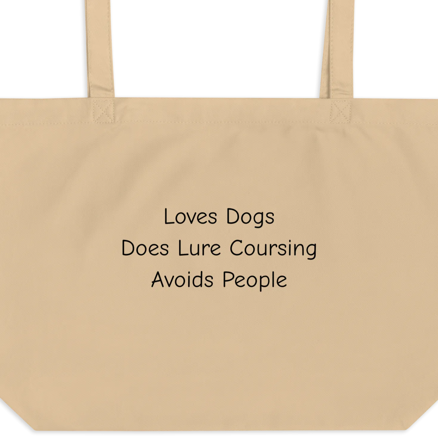 Loves Dogs, Does Lure Coursing X-Large Tote/ Shopping Bags