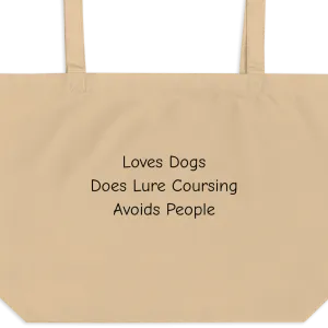 Loves Dogs, Does Lure Coursing X-Large Tote/ Shopping Bags