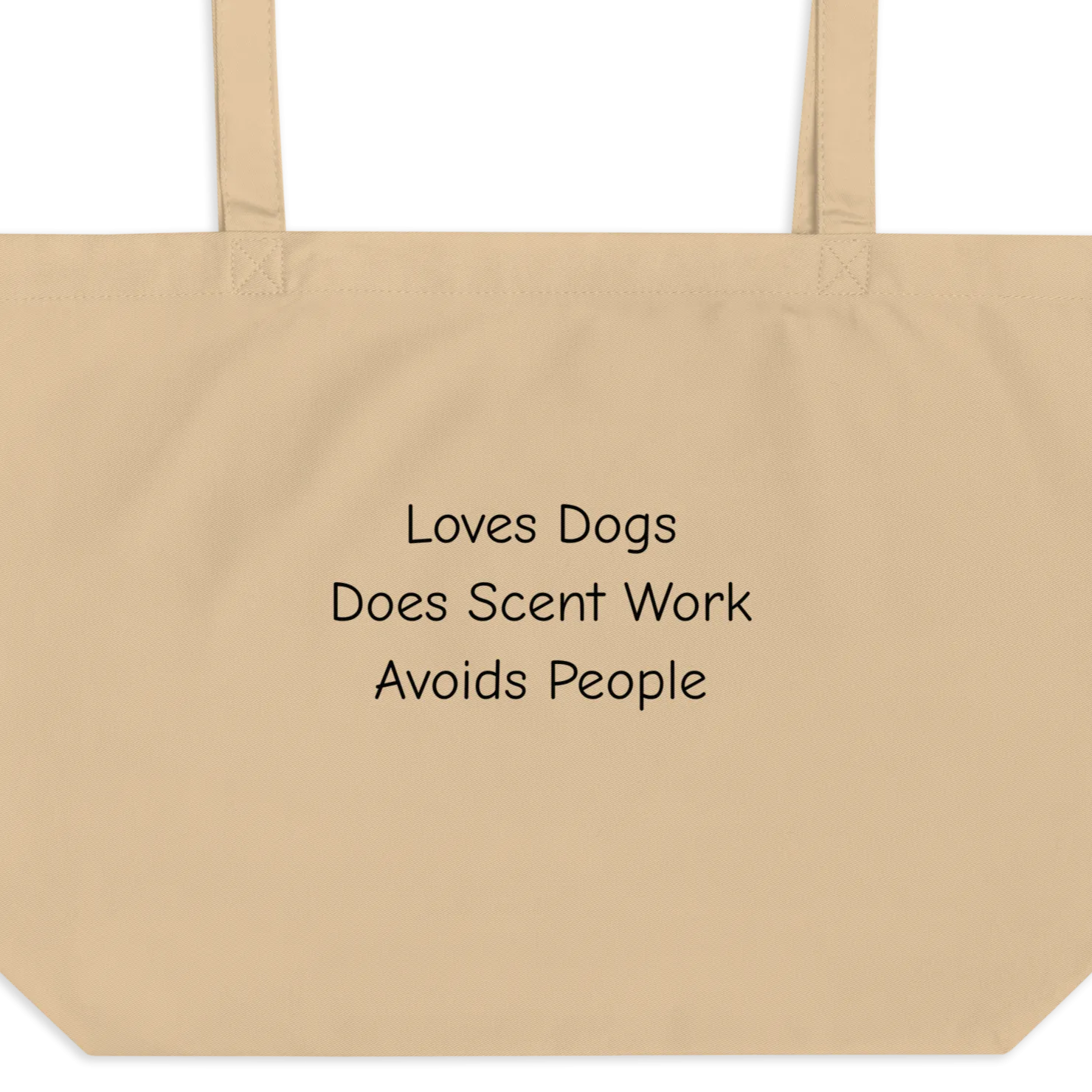 Loves Dogs, Does Scent Work X-Large Tote/ Shopping Bags