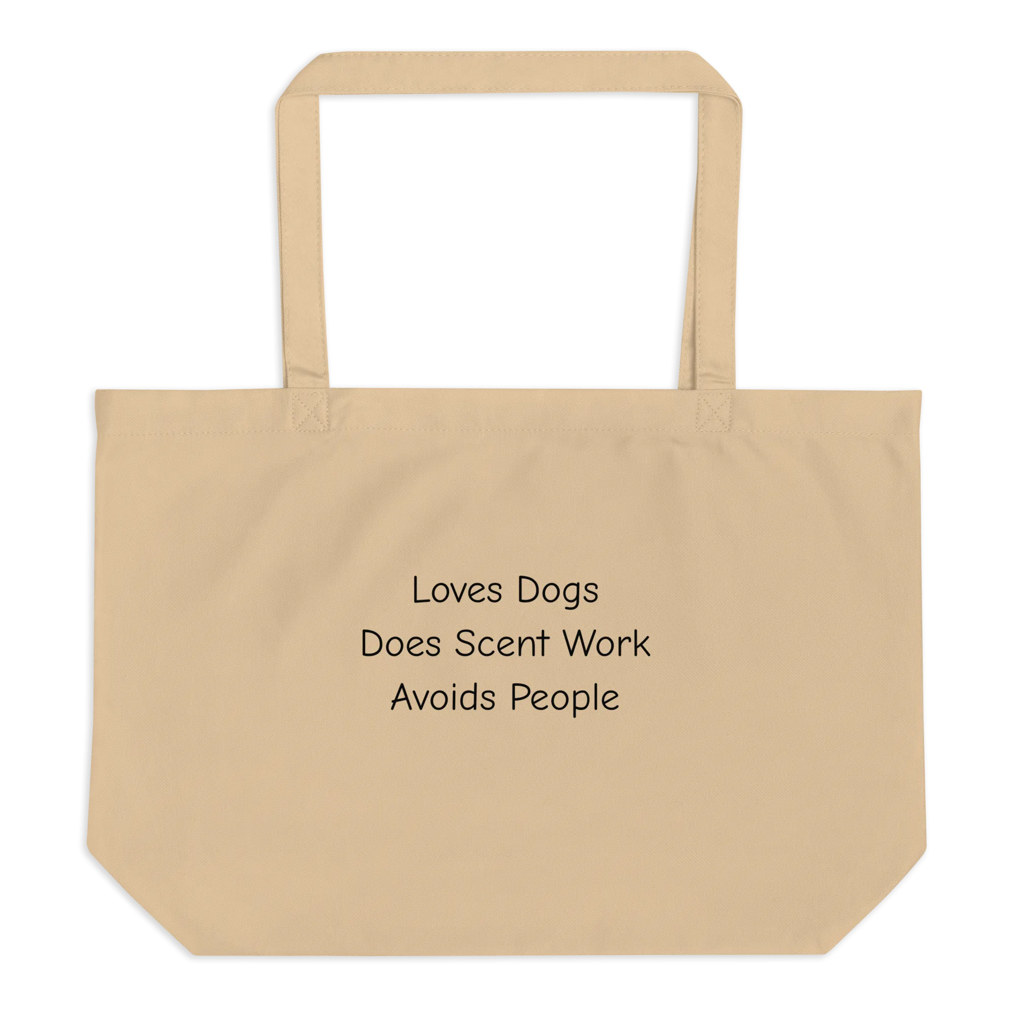 Loves Dogs, Does Scent Work X-Large Tote/ Shopping Bags
