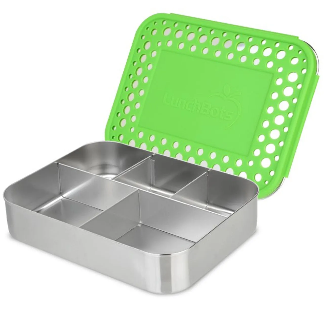 Lunchbots Large 5 Compartment Stainless Steel Bento Box - Multiple Colours Available