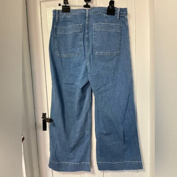 Madewell Emmett Wide Leg Crop denim Jean size 32