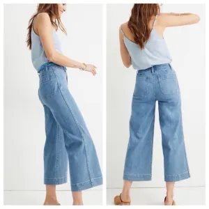 Madewell Emmett Wide Leg Crop denim Jean size 32