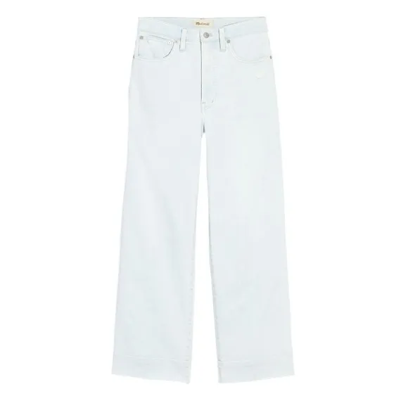 Madewell The Perfect Vintage Wide-Leg Crop Jean Raw-Hem Edition Size 29T New