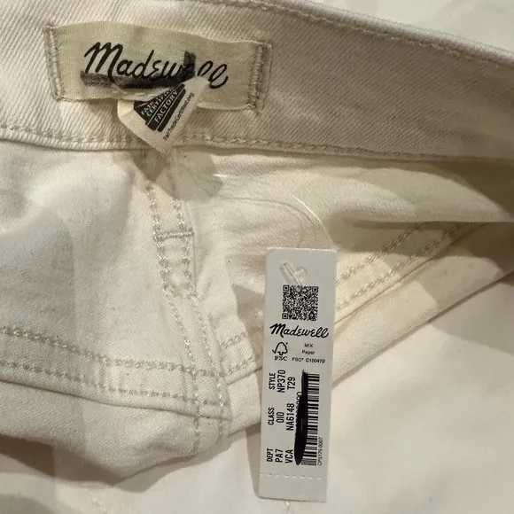 Madewell The Perfect Vintage Wide-Leg Crop Jean Raw-Hem Edition Size 29T New