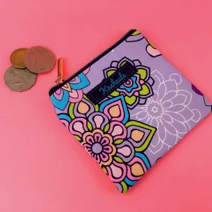 Mandala Magnifica Mauve Coin Purse. Kashzale Exclusive Design