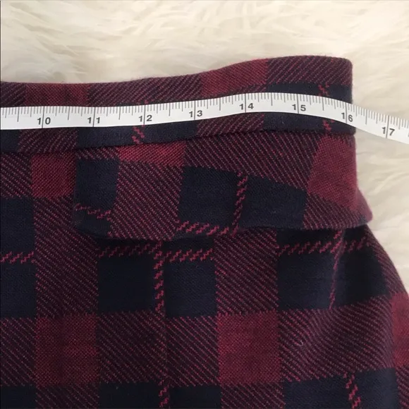 Marc By Marc Jacobs Maya Plaid Jacquard Skirt in Ink Blue Multi Size Large
