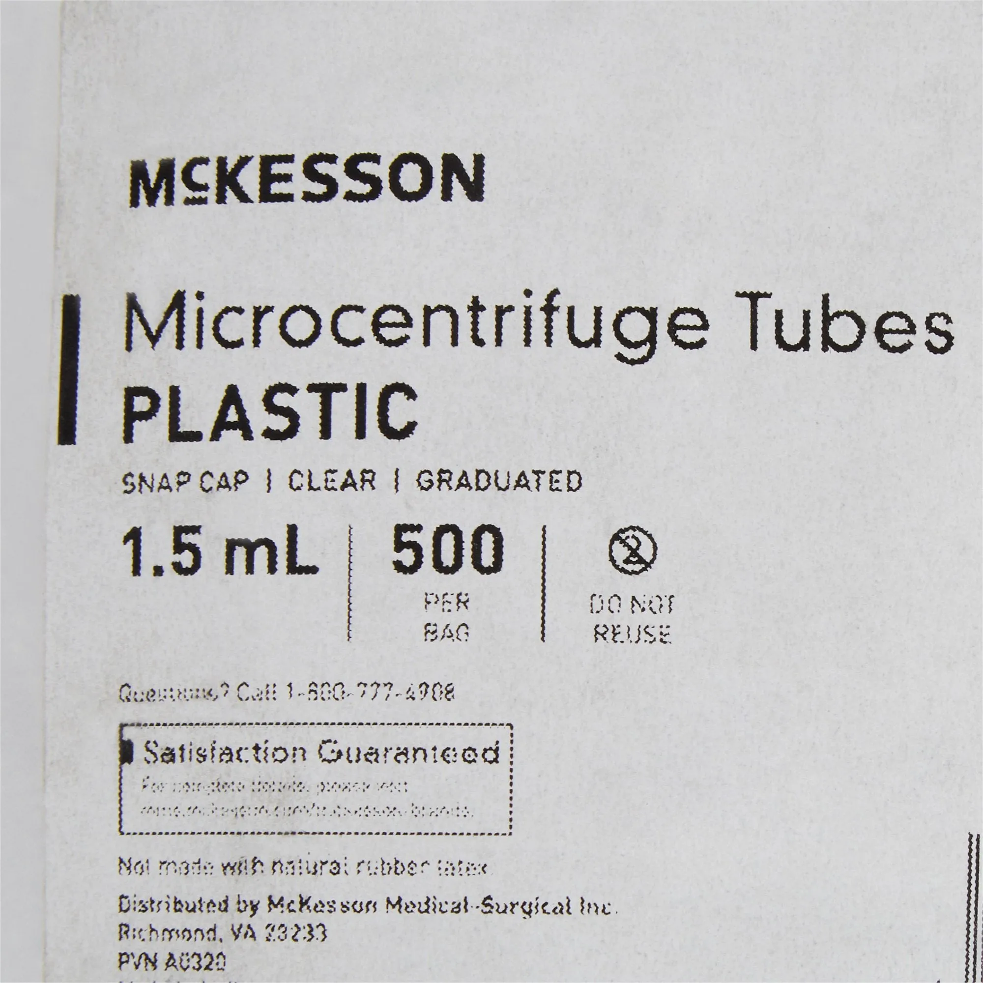McKesson Conical Bottom Microcentrifuge Tube, 1.5 mL