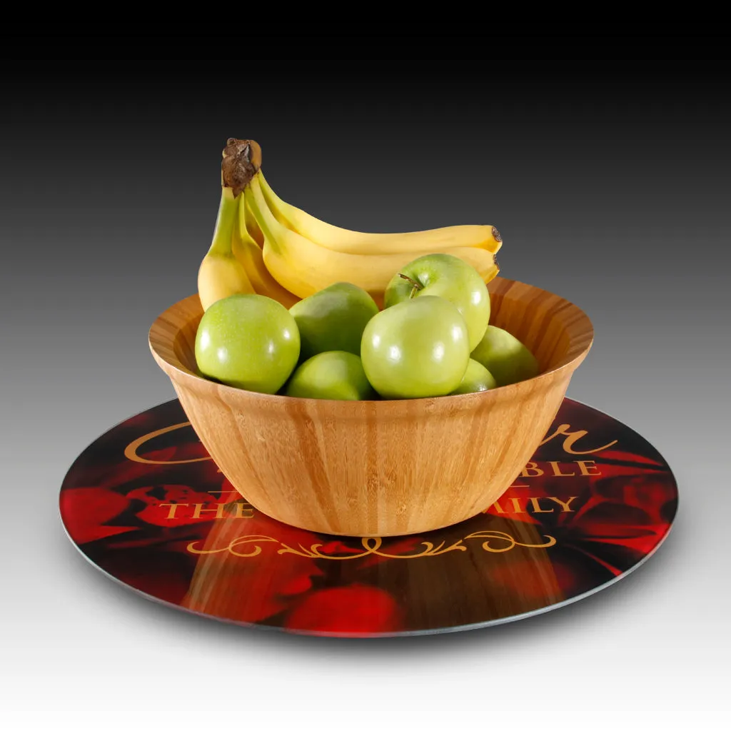 Meadow <br>Glass Table Spinner 17.75"