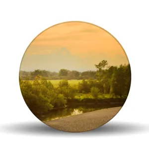 Meadow <br>Glass Table Spinner 17.75"