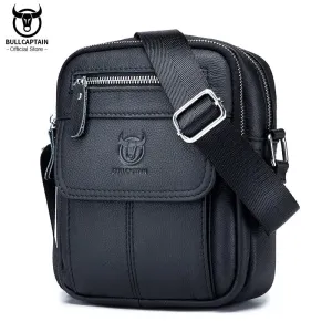 Men's Cow Leather Mini Large Capacity Bag