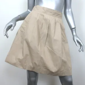 Michael Kors Pleated A-Line Skirt Beige Cotton Size 4