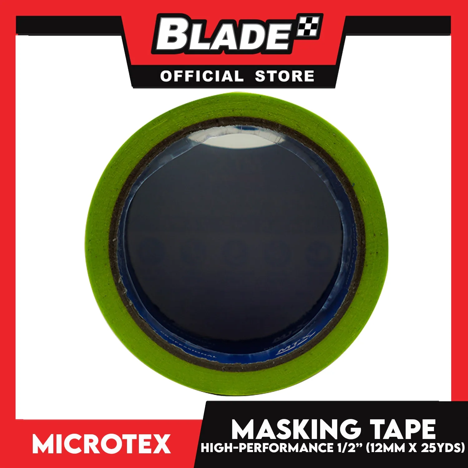 Microtex Masking Tape 1/2 (12mm) x 25yds High-Performance for Home, Office, Automotive And Industrial