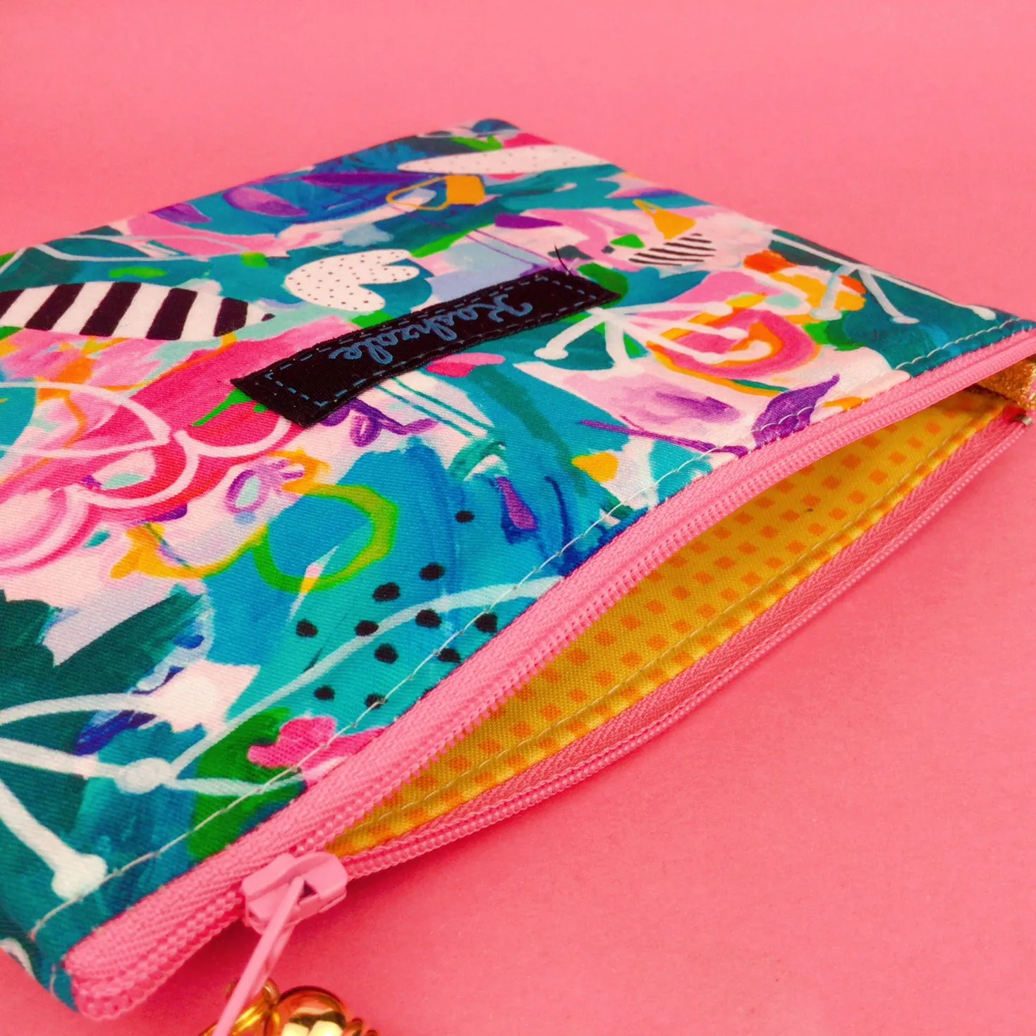 Mighty Jungle Small Clutch, Small makeup bag. Deb McNaughton Design
