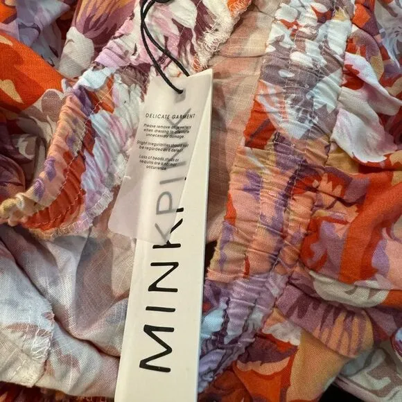 MINKPINK Josie Maxi Skirt In Pink Floral XXL NWT