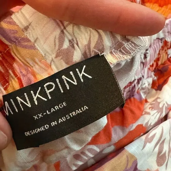 MINKPINK Josie Maxi Skirt In Pink Floral XXL NWT