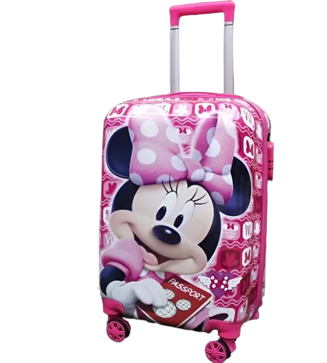 Minnie Mouse 4 Wheels Children Kids Luggage Travel Bag / Suitcase 16 Inches