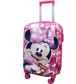 Minnie Mouse 4 Wheels Children Kids Luggage Travel Bag / Suitcase 16 Inches