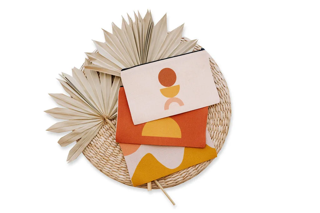 Mod Sunset Cosmetic Pouch, College Student Gift , Mother's Day Gift, Christmas Gift
