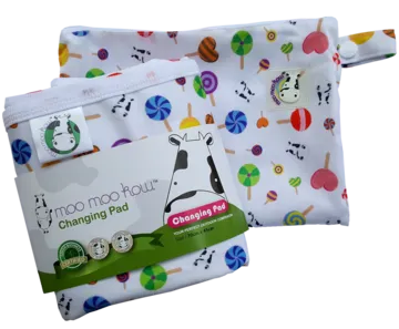 Moo Moo Kow Changing Pad Travel Size - Lollipop