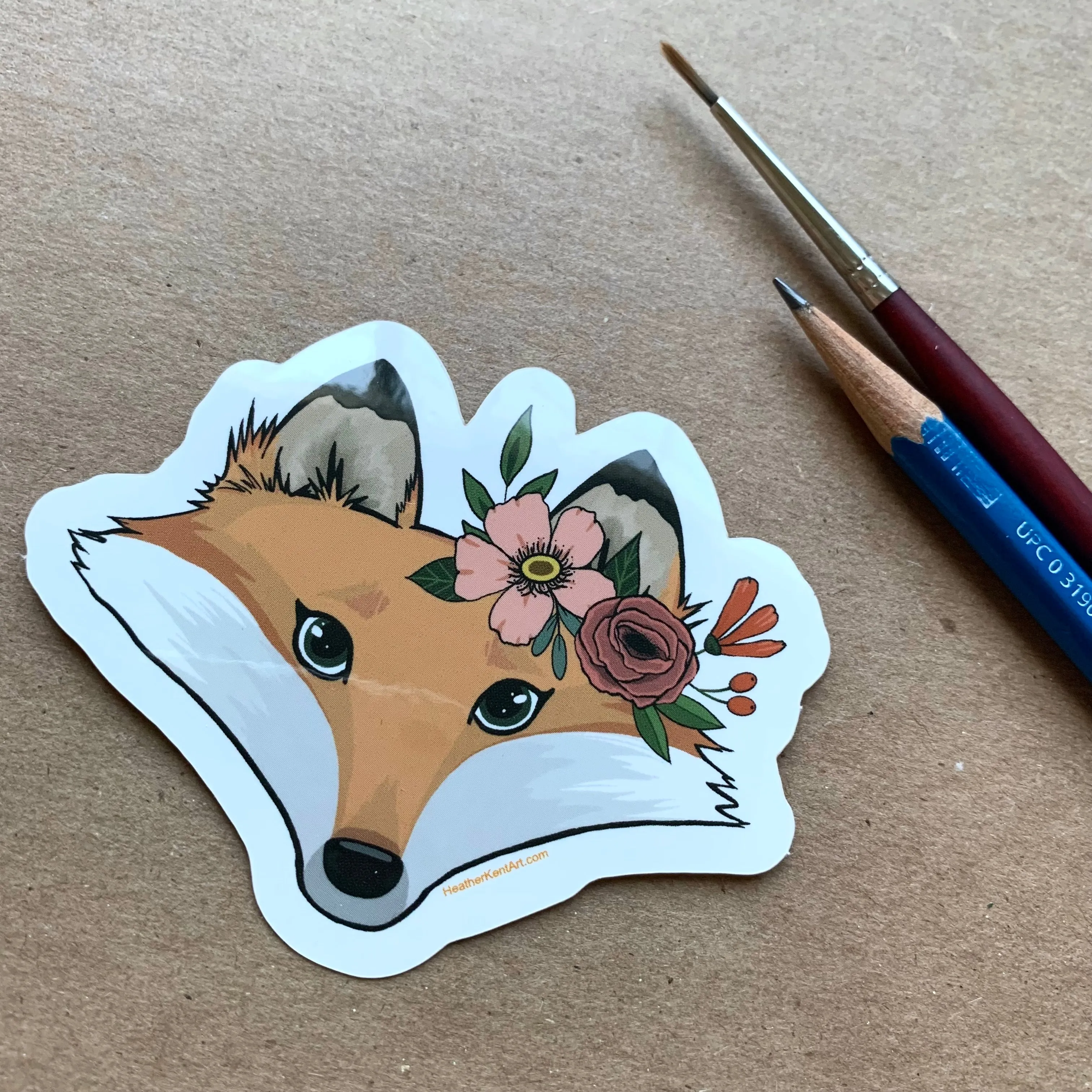 Mr and Mrs Fox Vinyl Stickers, set of 2, 3 inch, FREE SHIPPING