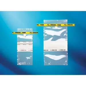 Nasco B01341 Whirl-Pak® Flat Wire Bags with Write-On Strip - 18 oz. (532 ml) - Box of 500