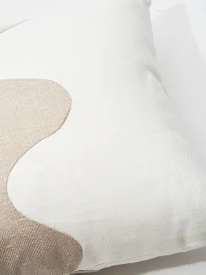 Natural/White Waves Pillow