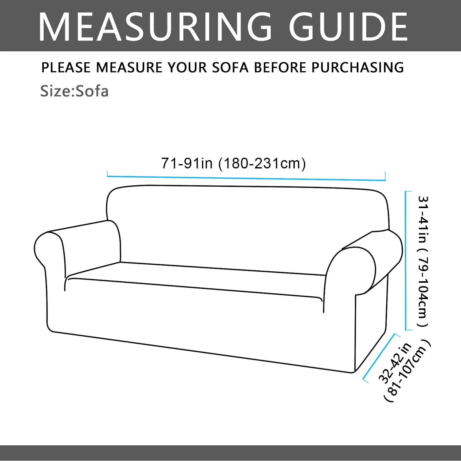 New AUJOY 1 pIece Stretch Sofa Cover Water-Repellent Pet Proof Slipcover Protector (Sofa, Light Purple)