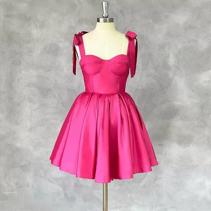 NEW Junior Prom Dress Evening Gown Above Knee, Sz M, Hot Pink! Retails $69 