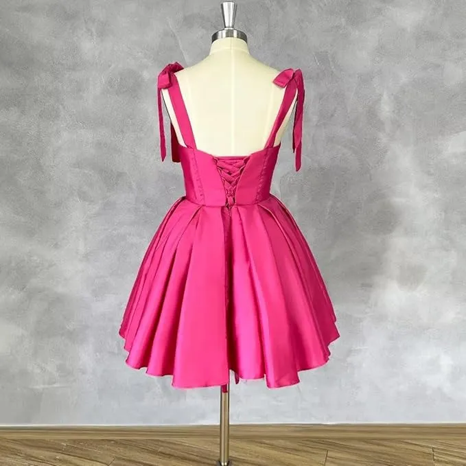NEW Junior Prom Dress Evening Gown Above Knee, Sz M, Hot Pink! Retails $69 