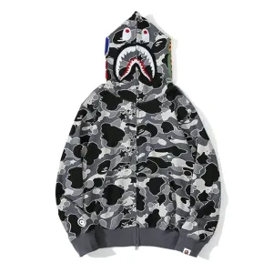 New Mens Camo Shark Hoody Full Zip, Sz XL! Grey Retails $50 
