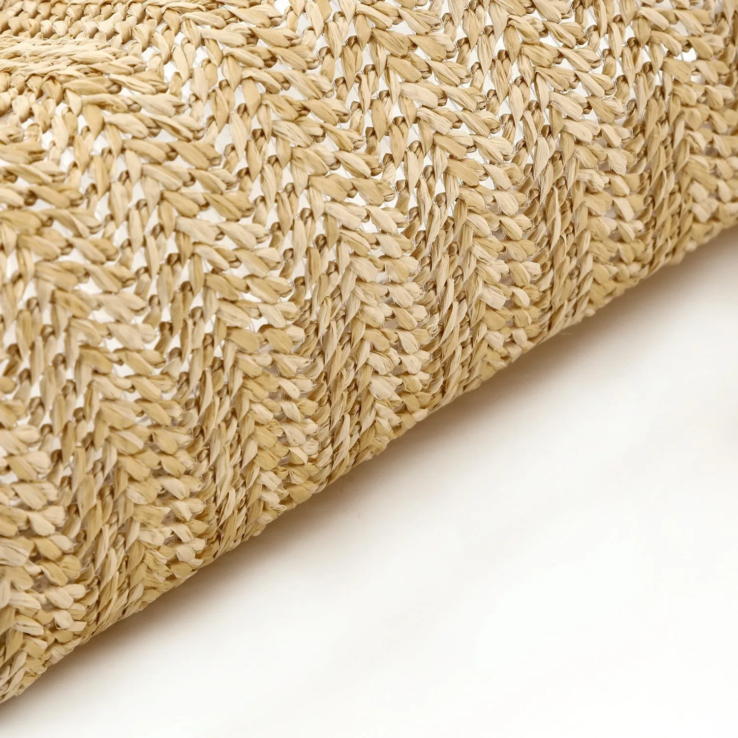 New Women's Straw Woven Cosmetic Storage Bag Transparent Toiletry Makeup Handheld Storage Bag C-240528-L1