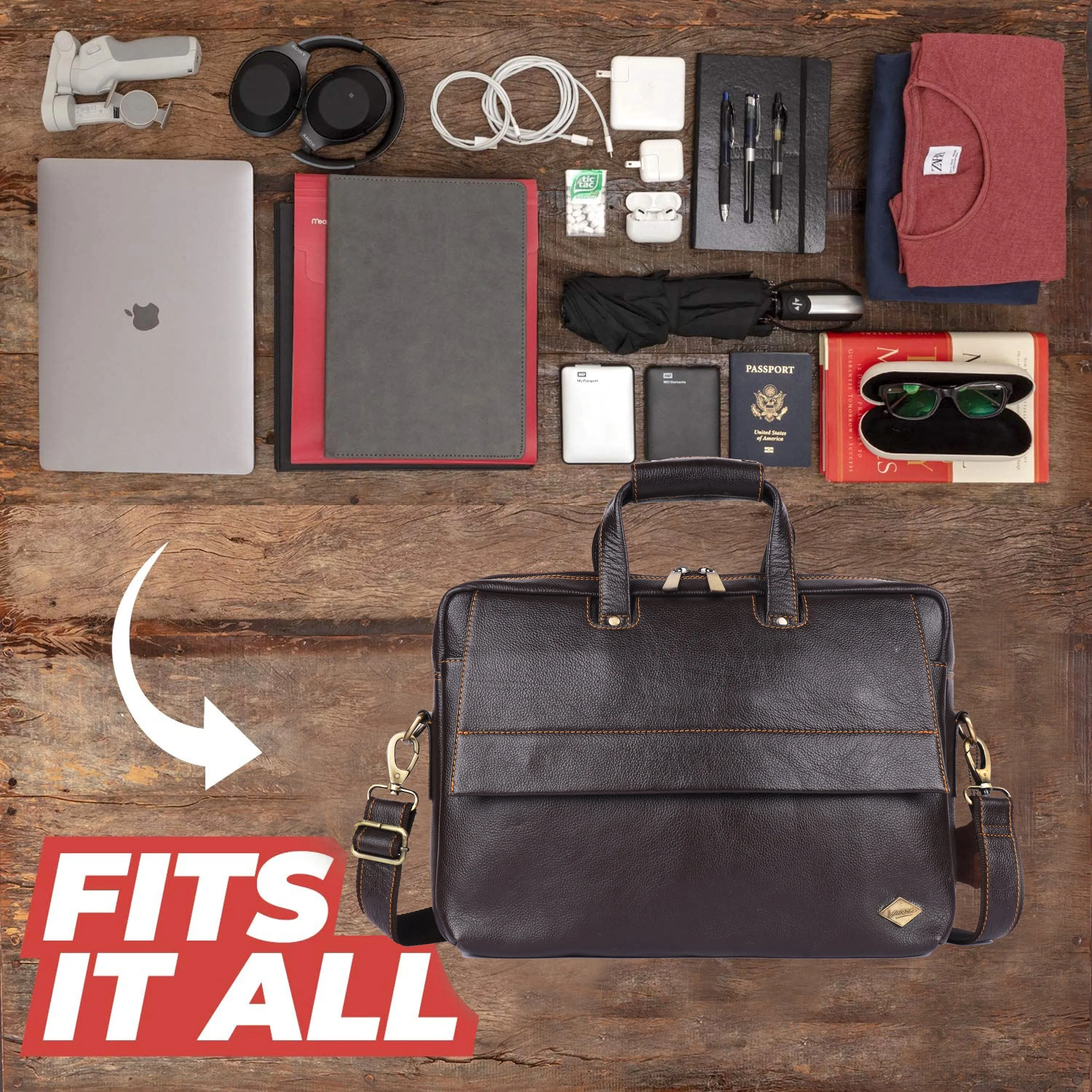 Nomadic Executive Leather Laptop Bag # 2869