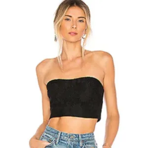 NWOT Lovers   Friends  Black Floral Lace Bandeau