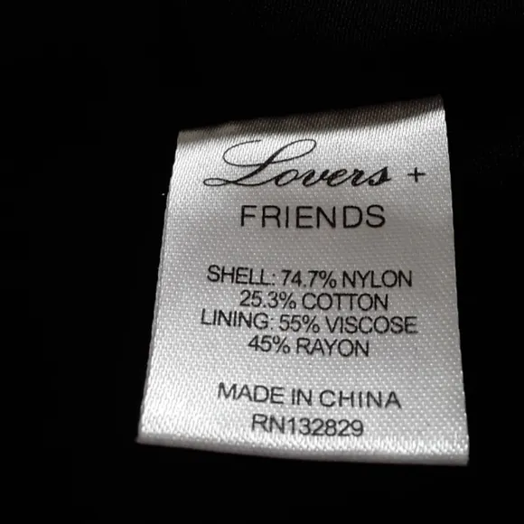 NWOT Lovers   Friends  Black Floral Lace Bandeau