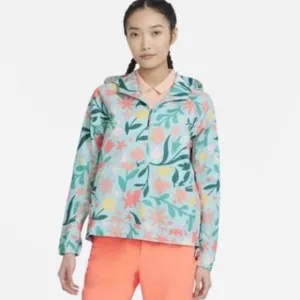 NWT Nike Sportswear Floral Repel Anorak Jacket