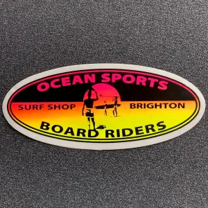 Ocean Sports Brighton Oval Logo Sticker