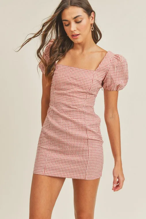 Ophelia Gingham Mini Dress