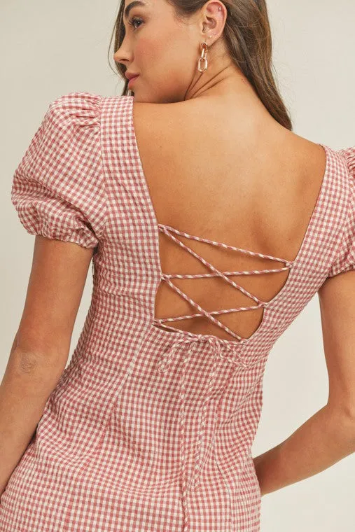 Ophelia Gingham Mini Dress