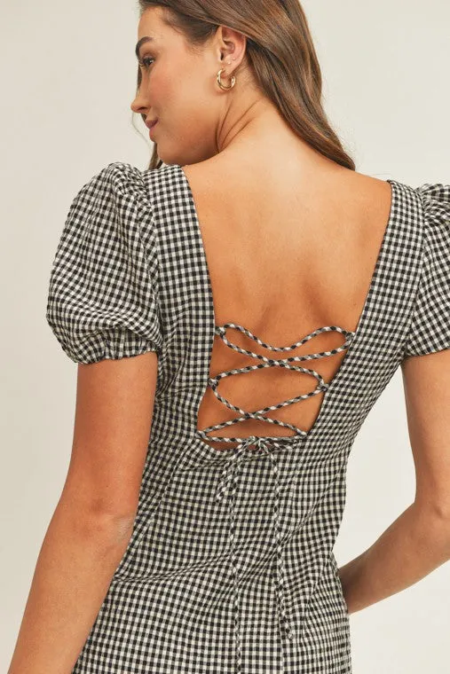 Ophelia Gingham Mini Dress