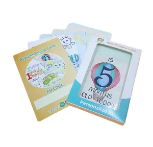 Orange and Peach - Baby Milestone Cards